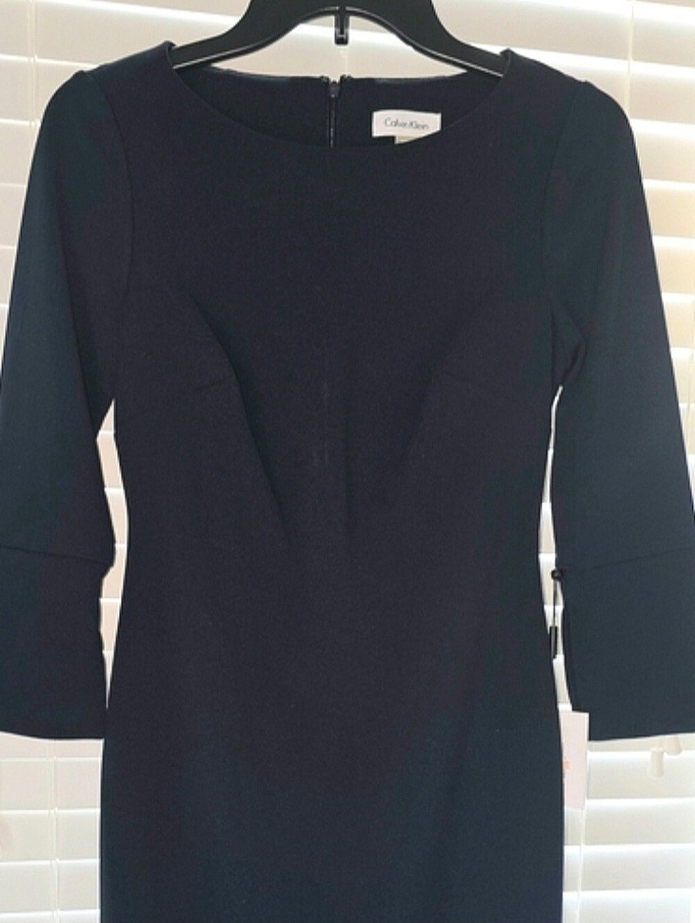 Calvin Klein Navy Crewneck Sheath Dress